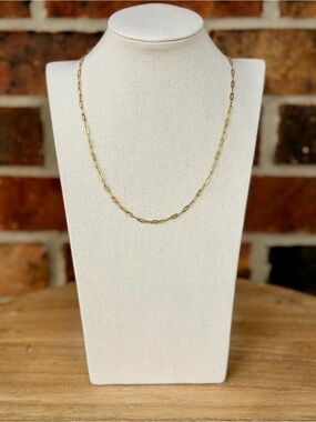 18” Gold Paperclip Chain Necklace